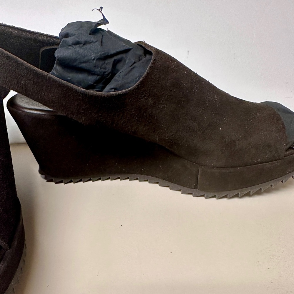 Pedro Garcia Chocolate Suede Platform Sandals